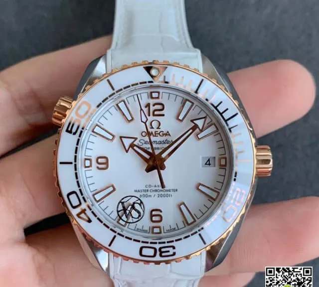 Omega Seamaster 215.23.40.20.04.001 Planet Ocean 600M VS Factory 1:1 Best Edition Replica Watch White Strap